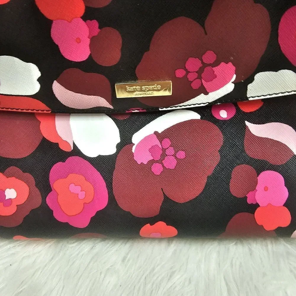 Kate Spade New York Laurel Way LILAH Floral Print Satchel $398 EUC